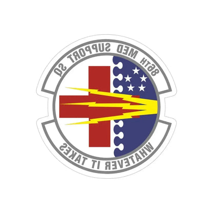 86th Medical Support Squadron (U.S. Air Force) REVERSE PRINT Transparent Die-Cut STICKER - The Sticker Space