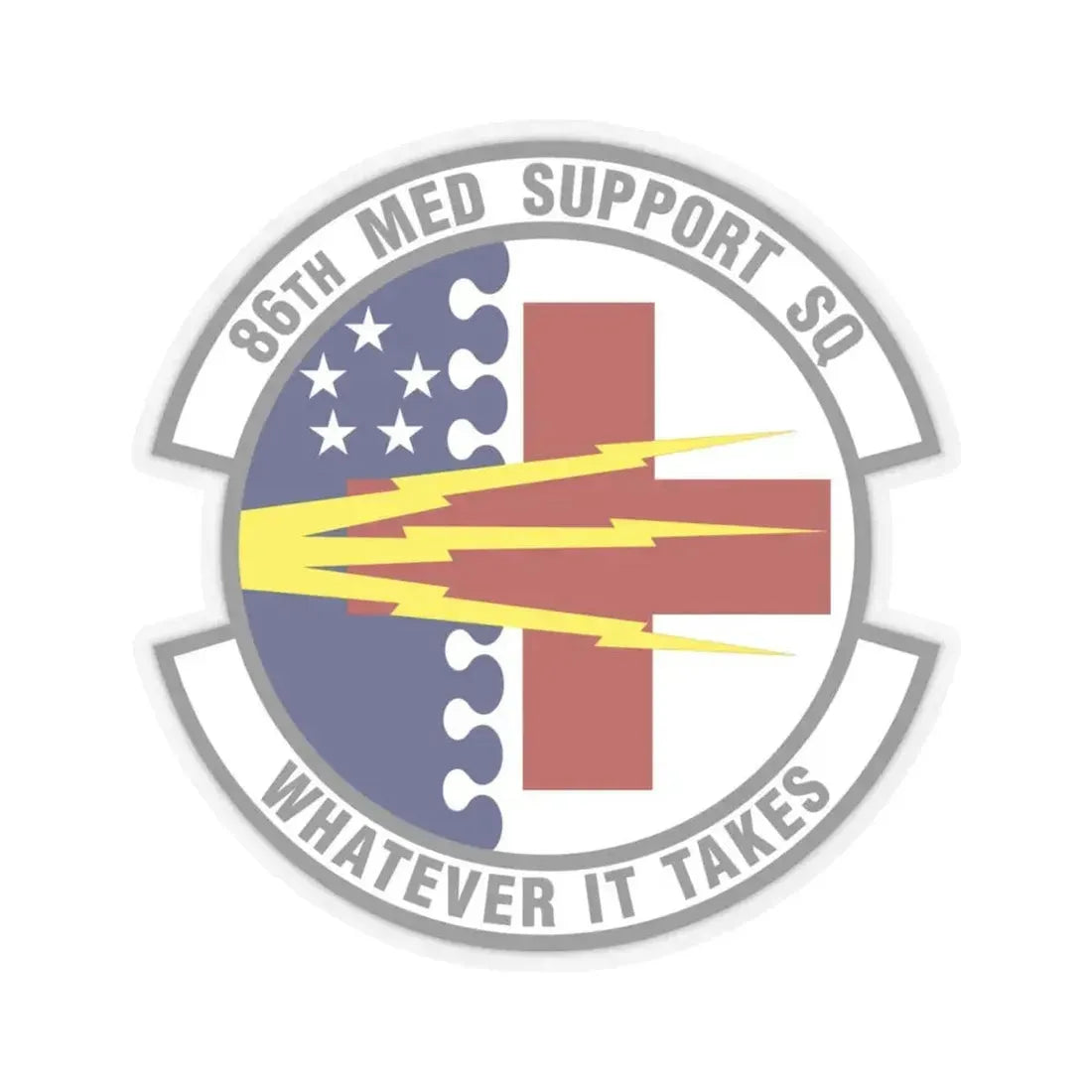 86th Medical Support Squadron (U.S. Air Force) STICKER Vinyl Kiss-Cut Decal 6 Inch Transparent - The Sticker Space
