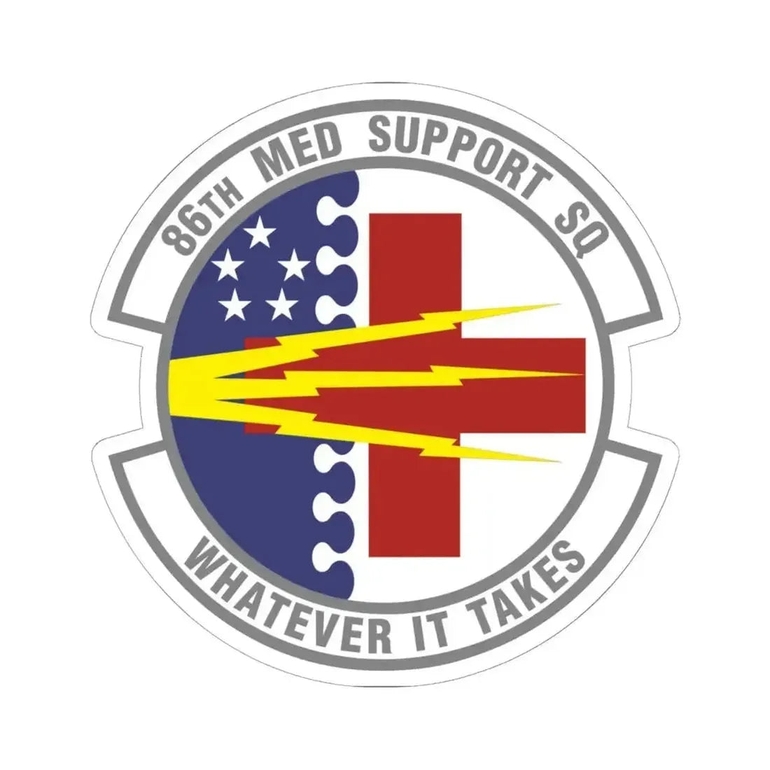 86th Medical Support Squadron (U.S. Air Force) STICKER Vinyl Kiss-Cut Decal 6 Inch White - The Sticker Space