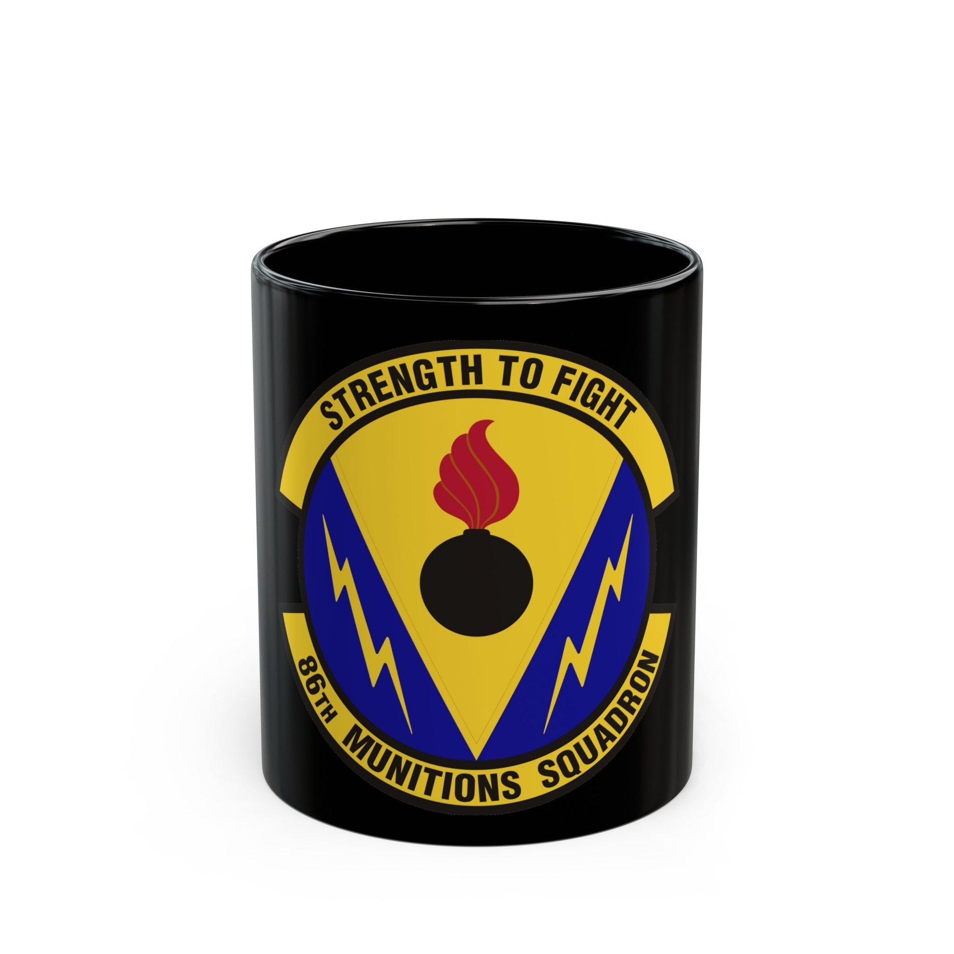 86th Munitions Squadron (U.S. Air Force) Black Coffee Mug-11oz-The Sticker Space