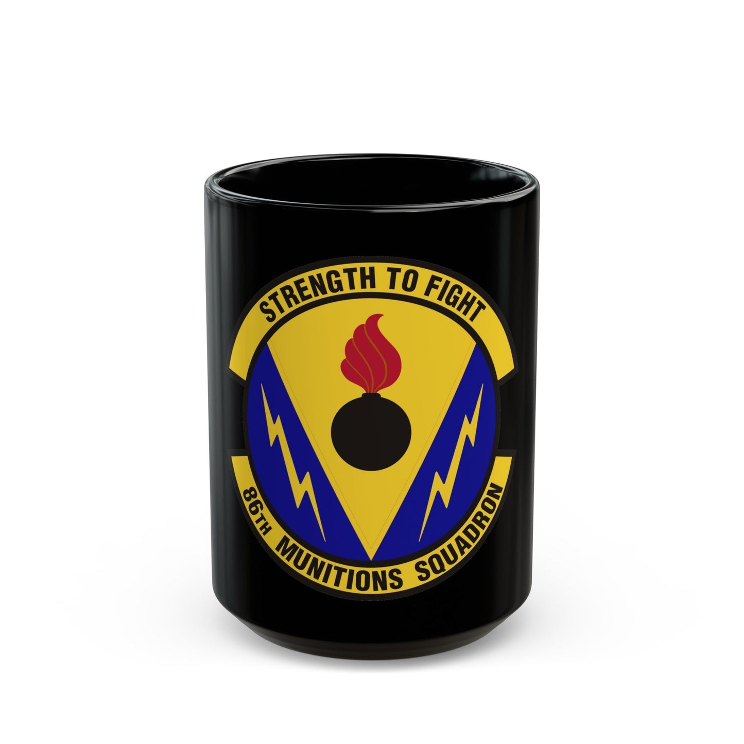 86th Munitions Squadron (U.S. Air Force) Black Coffee Mug-15oz-The Sticker Space