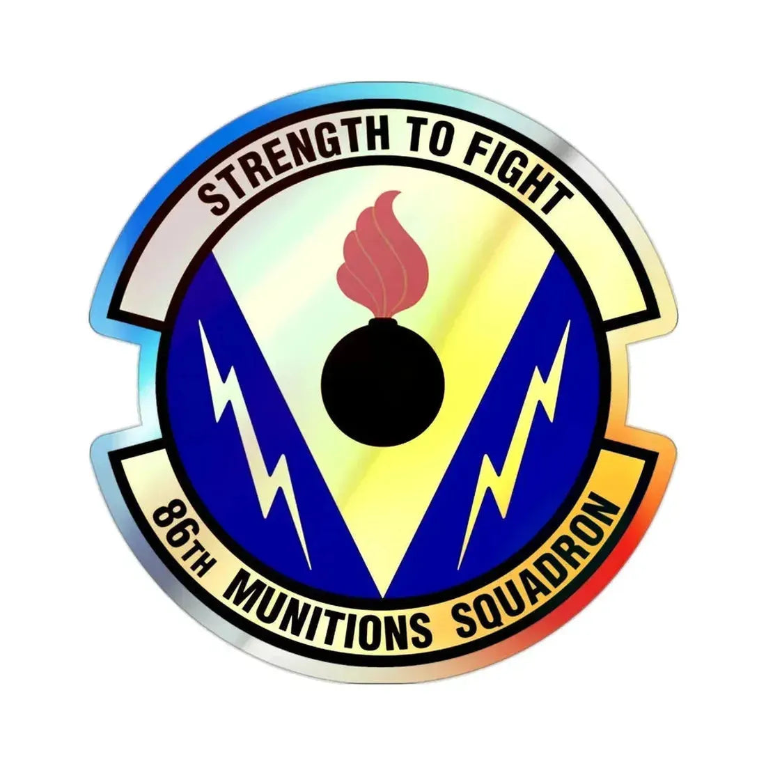 86th Munitions Squadron (U.S. Air Force) Holographic STICKER Die-Cut Vinyl Decal - The Sticker Space