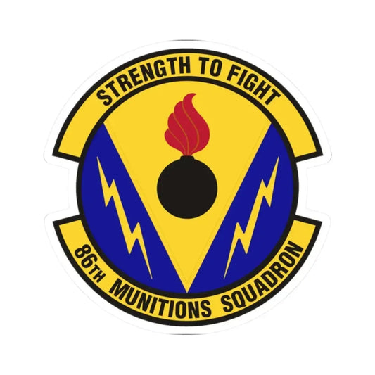 86th Munitions Squadron (U.S. Air Force) STICKER Vinyl Kiss-Cut Decal 2 Inch White - The Sticker Space