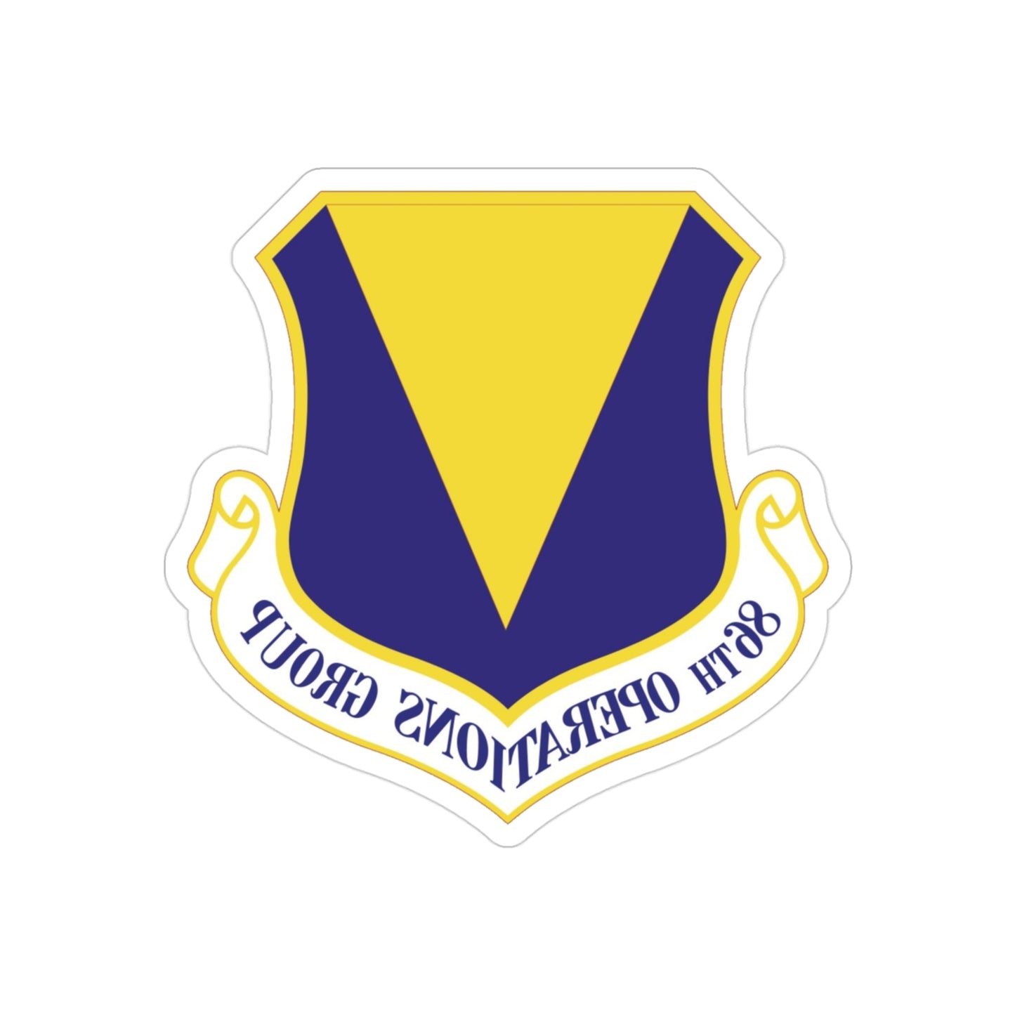 86th Operations Group (U.S. Air Force) REVERSE PRINT Transparent STICKER-3" × 3"-The Sticker Space