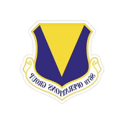 86th Operations Group (U.S. Air Force) REVERSE PRINT Transparent STICKER-4" × 4"-The Sticker Space