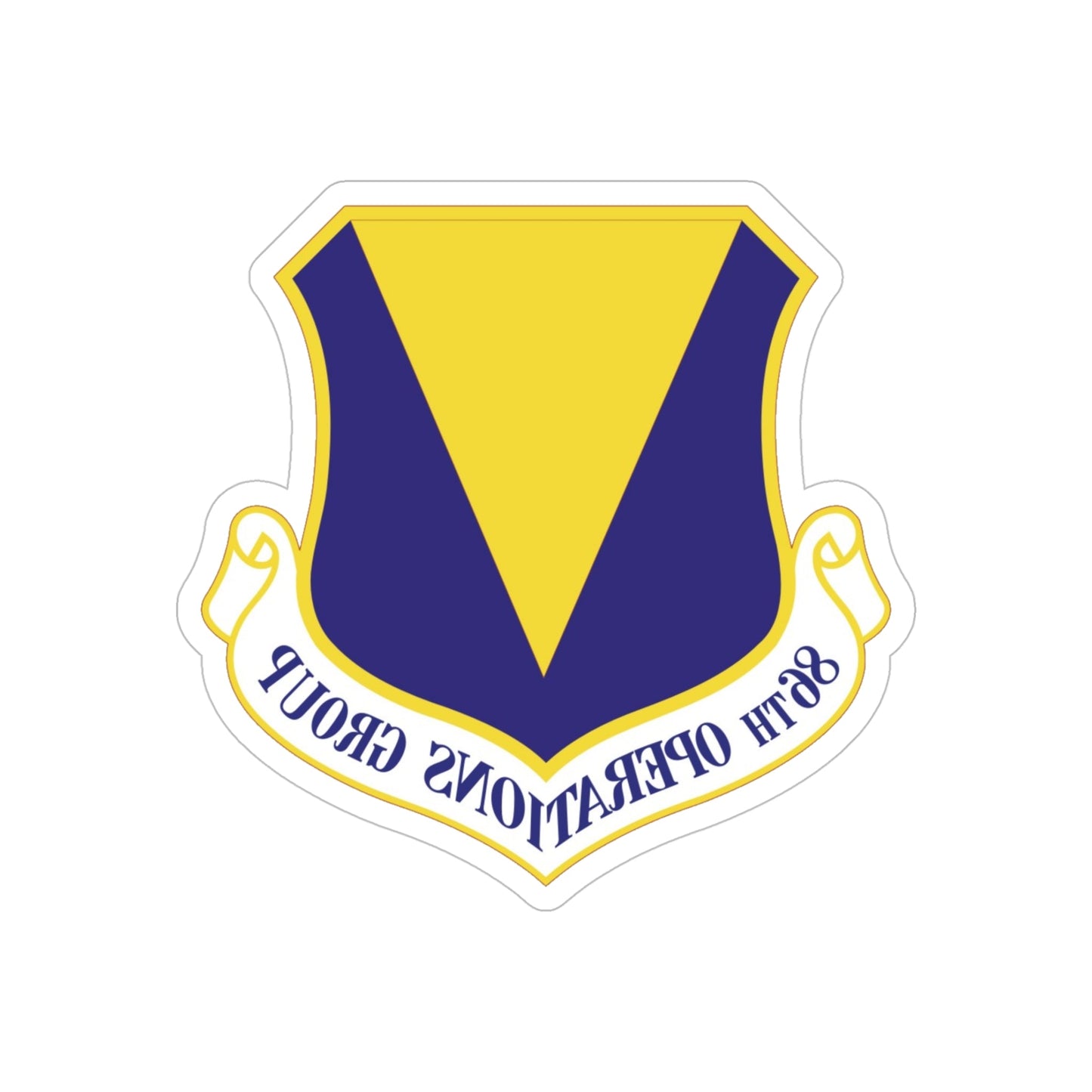 86th Operations Group (U.S. Air Force) REVERSE PRINT Transparent STICKER-5" × 5"-The Sticker Space