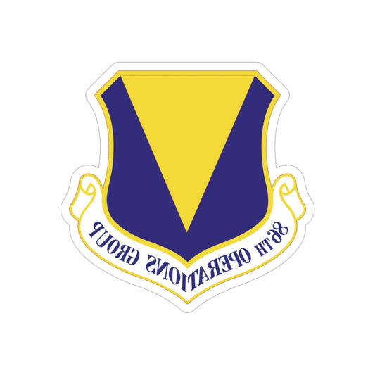 86th Operations Group (U.S. Air Force) REVERSE PRINT Transparent STICKER-6" × 6"-The Sticker Space