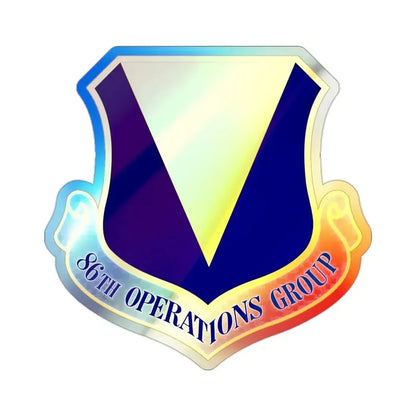 86th Operations Group (U.S. Air Force) Holographic STICKER Die-Cut Vinyl Decal 2 Inch Holographic - The Sticker Space