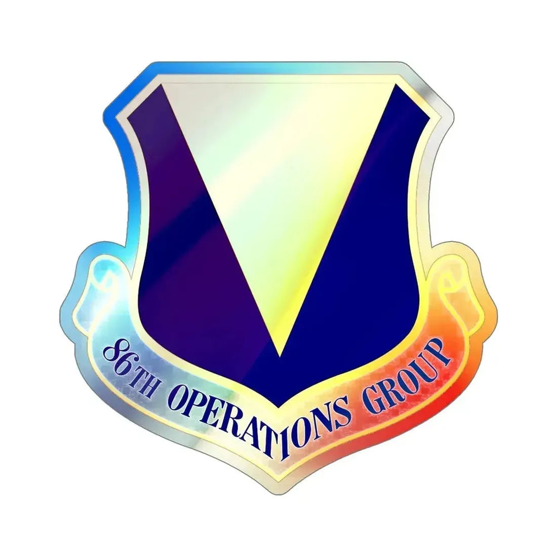 86th Operations Group (U.S. Air Force) Holographic STICKER Die-Cut Vinyl Decal 6 Inch Holographic - The Sticker Space