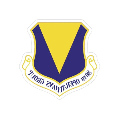 86th Operations Group (U.S. Air Force) REVERSE PRINT Transparent Die-Cut STICKER 2 Inch Die-Cut Transparent - The Sticker Space