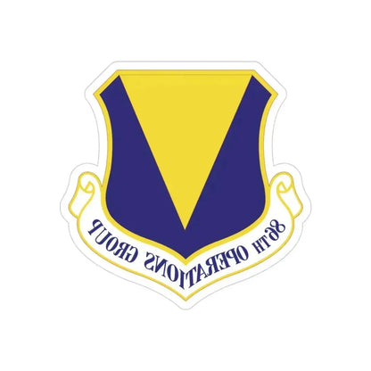 86th Operations Group (U.S. Air Force) REVERSE PRINT Transparent Die-Cut STICKER 3 Inch Die-Cut Transparent - The Sticker Space
