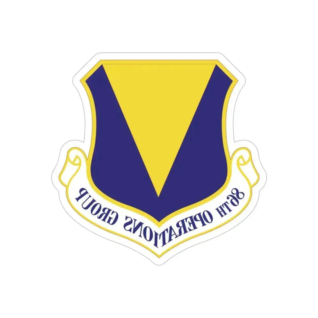 86th Operations Group (U.S. Air Force) REVERSE PRINT Transparent Die-Cut STICKER 6 Inch Die-Cut Transparent - The Sticker Space