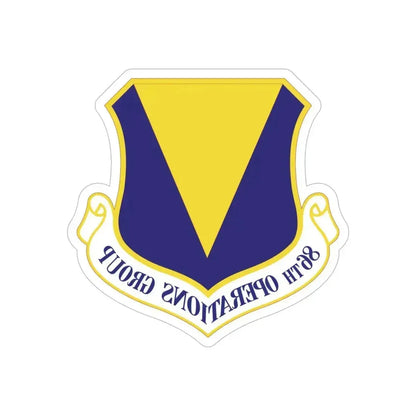 86th Operations Group (U.S. Air Force) REVERSE PRINT Transparent Die-Cut STICKER 6 Inch Die-Cut Transparent - The Sticker Space