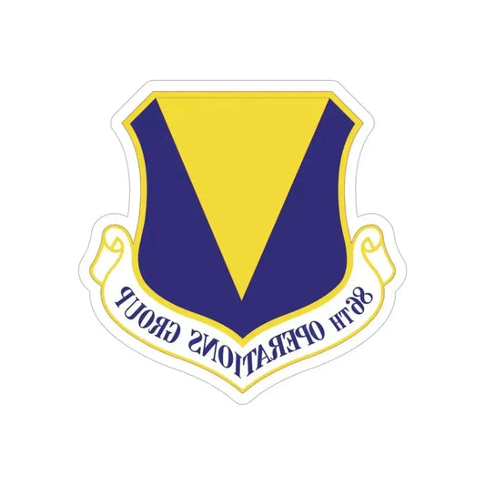 86th Operations Group (U.S. Air Force) REVERSE PRINT Transparent Die-Cut STICKER 6 Inch Die-Cut Transparent - The Sticker Space