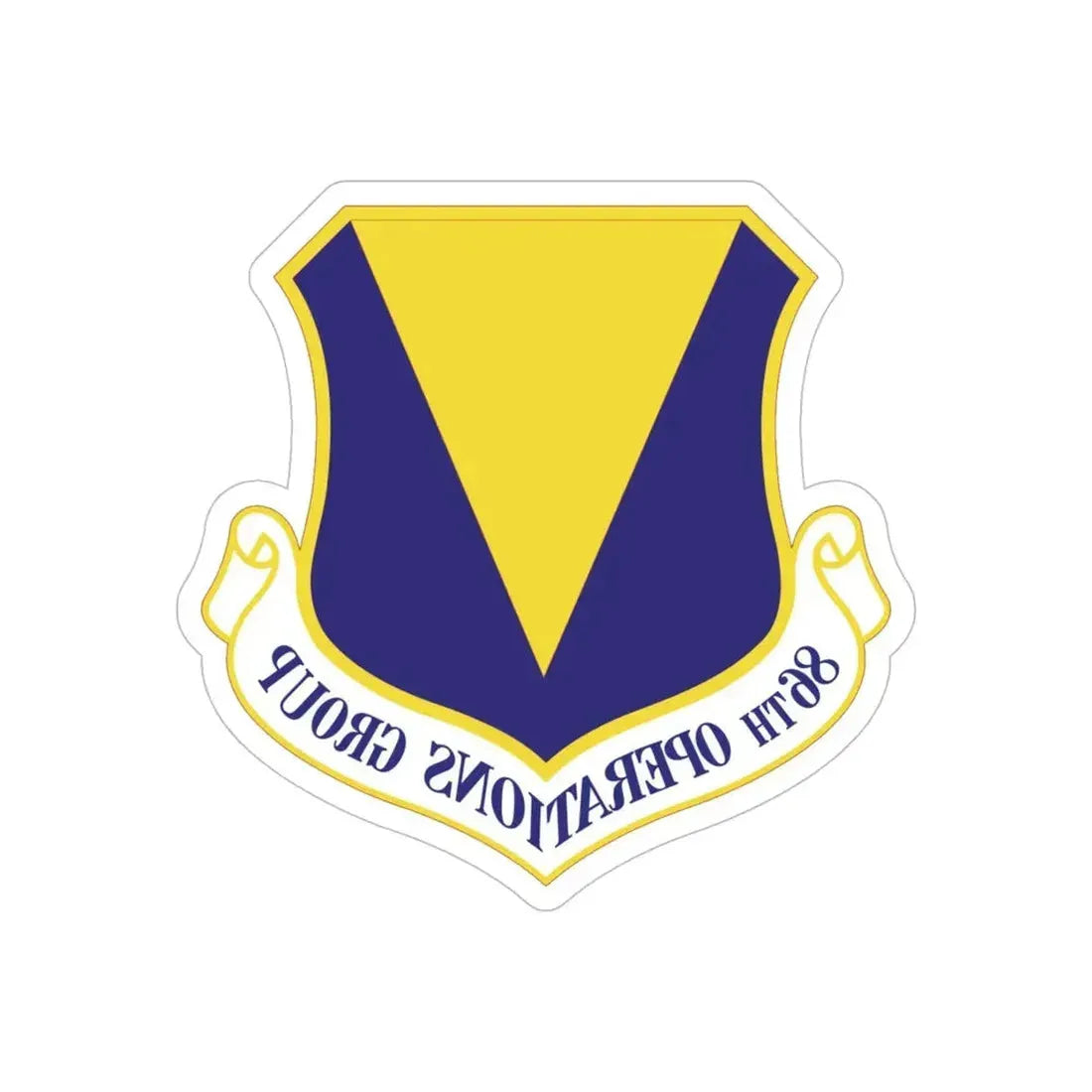 86th Operations Group (U.S. Air Force) REVERSE PRINT Transparent Die-Cut STICKER - The Sticker Space
