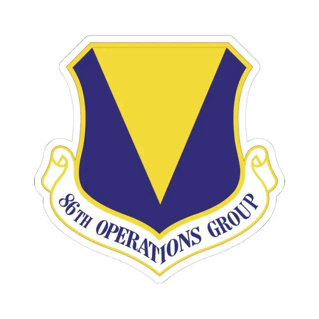 86th Operations Group (U.S. Air Force) STICKER Vinyl Kiss-Cut Decal 4 Inch White - The Sticker Space