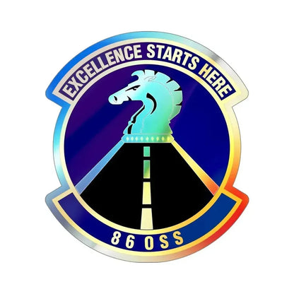 86th Operations Support Squadron (U.S. Air Force) Holographic STICKER Die-Cut Vinyl Decal 5 Inch Holographic - The Sticker Space