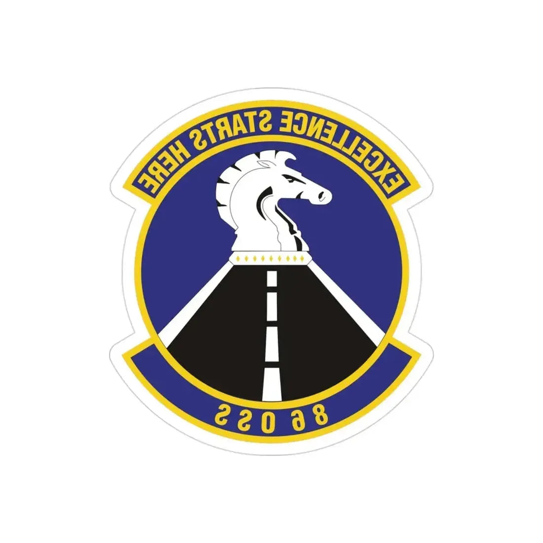 86th Operations Support Squadron (U.S. Air Force) REVERSE PRINT Transparent Die-Cut STICKER - The Sticker Space