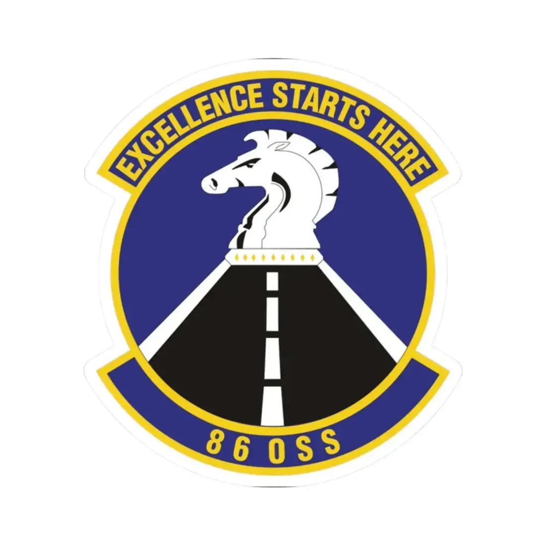 86th Operations Support Squadron (U.S. Air Force) STICKER Vinyl Kiss-Cut Decal 2 Inch White - The Sticker Space