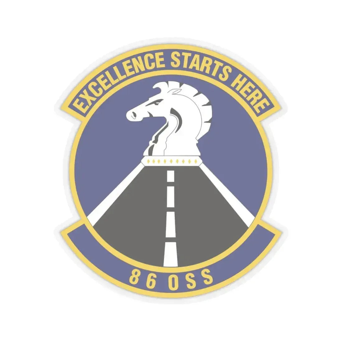86th Operations Support Squadron (U.S. Air Force) STICKER Vinyl Kiss-Cut Decal 4 Inch Transparent - The Sticker Space
