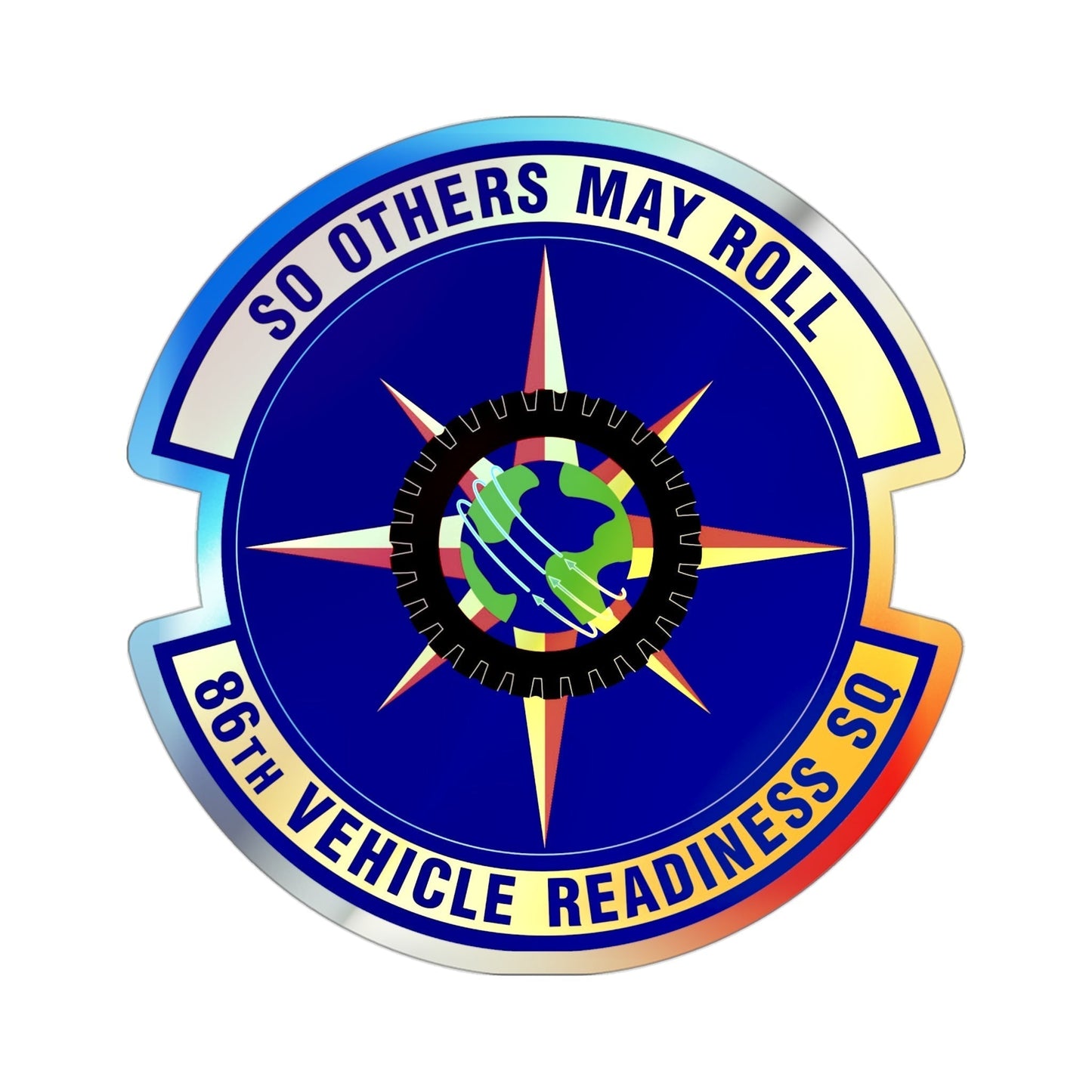 86th Vehicle Readiness Squadron (U.S. Air Force) Holographic STICKER Die-Cut Vinyl Decal-3 Inch-The Sticker Space