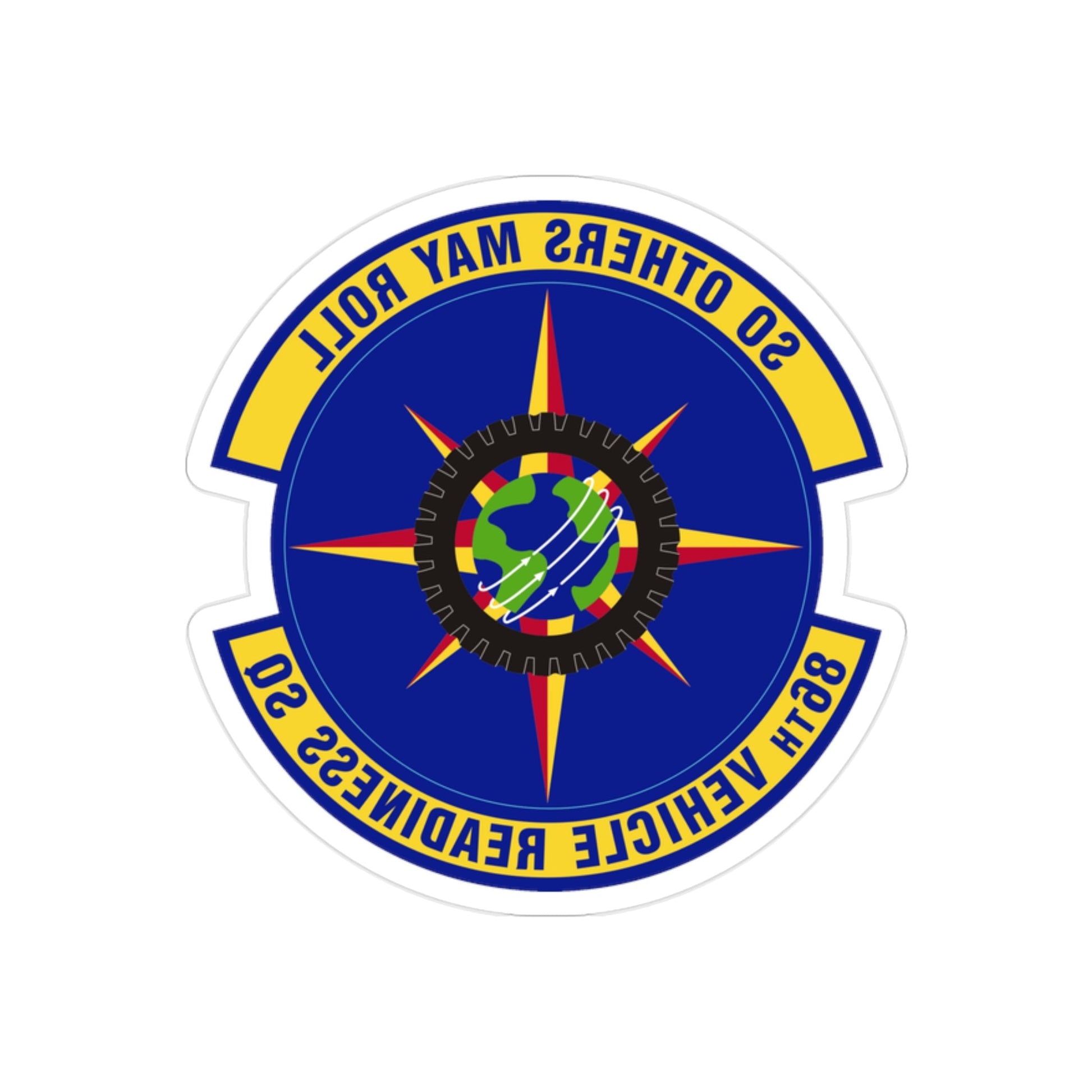 86th Vehicle Readiness Squadron (U.S. Air Force) REVERSE PRINT Transparent STICKER-2" × 2"-The Sticker Space