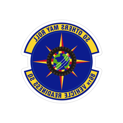 86th Vehicle Readiness Squadron (U.S. Air Force) REVERSE PRINT Transparent STICKER-5" × 5"-The Sticker Space