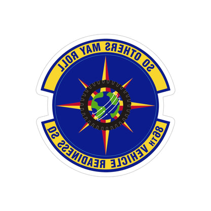 86th Vehicle Readiness Squadron (U.S. Air Force) REVERSE PRINT Transparent STICKER-6" × 6"-The Sticker Space