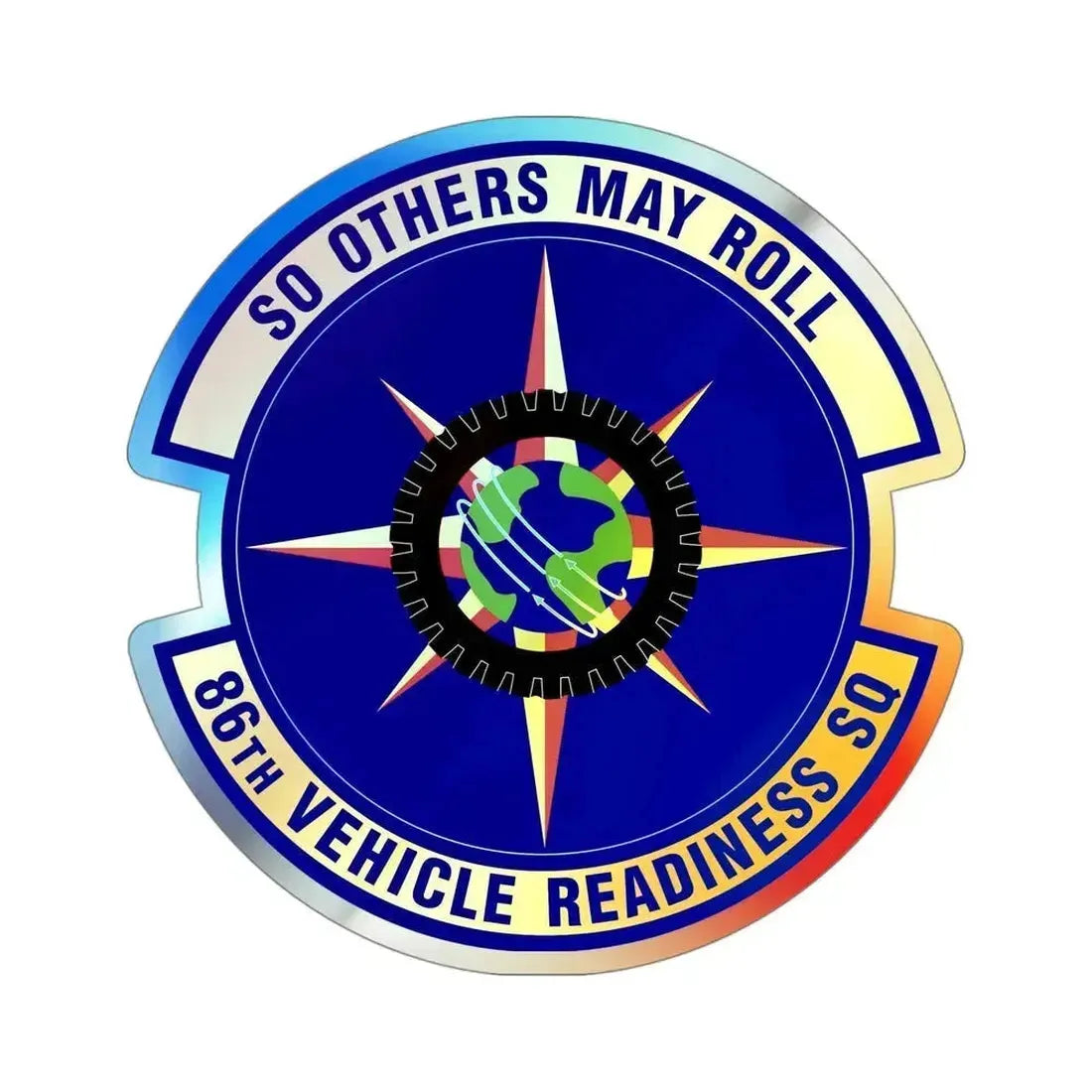 86th Vehicle Readiness Squadron (U.S. Air Force) Holographic STICKER Die-Cut Vinyl Decal 4 Inch Holographic - The Sticker Space