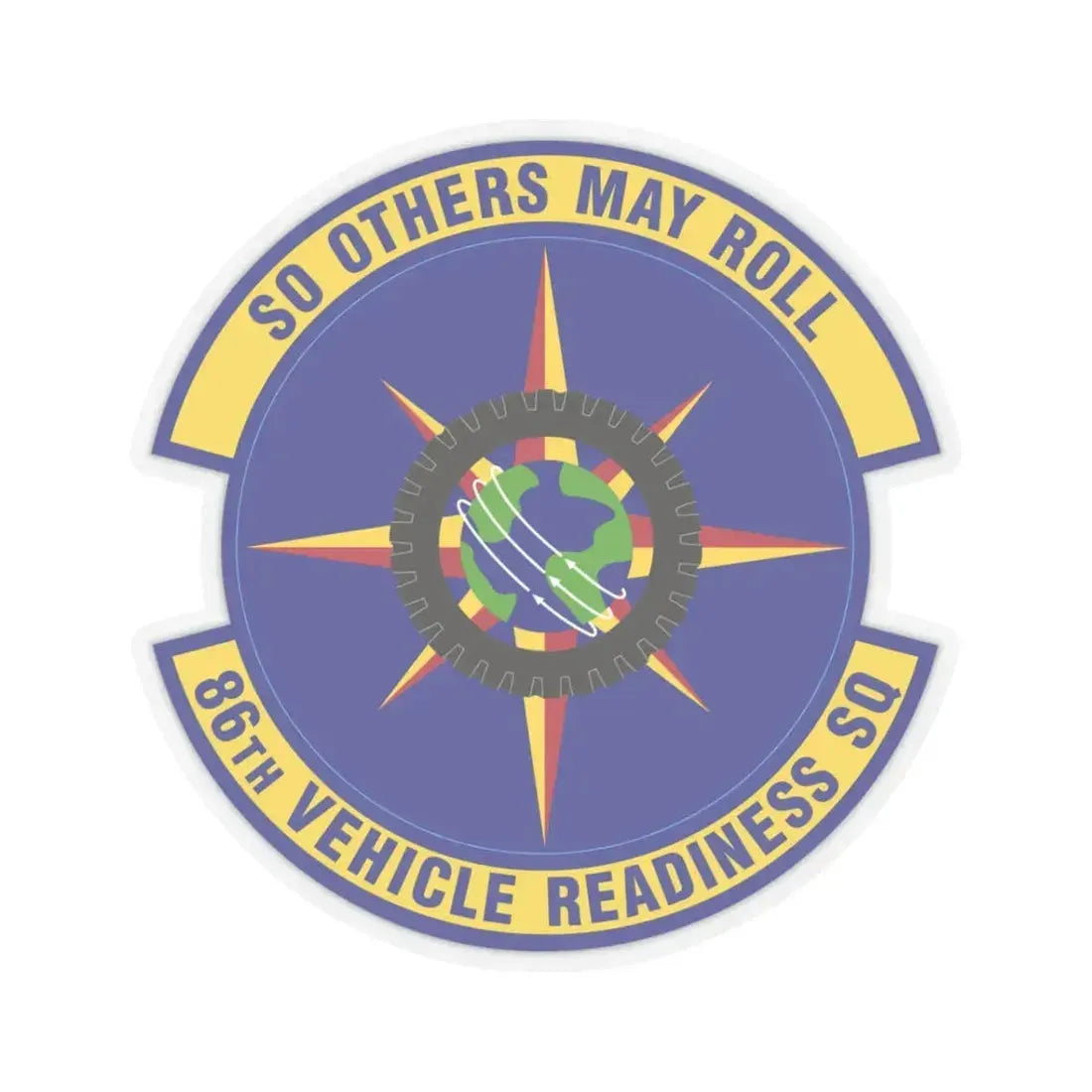 86th Vehicle Readiness Squadron (U.S. Air Force) STICKER Vinyl Kiss-Cut Decal 3 Inch Transparent - The Sticker Space