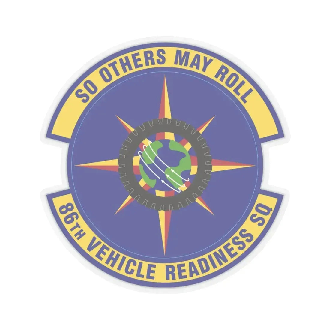 86th Vehicle Readiness Squadron (U.S. Air Force) STICKER Vinyl Kiss-Cut Decal 4 Inch Transparent - The Sticker Space