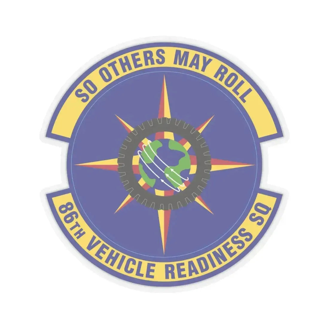 86th Vehicle Readiness Squadron (U.S. Air Force) STICKER Vinyl Kiss-Cut Decal 6 Inch Transparent - The Sticker Space