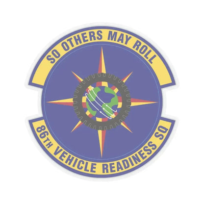86th Vehicle Readiness Squadron (U.S. Air Force) STICKER Vinyl Kiss-Cut Decal 6 Inch Transparent - The Sticker Space