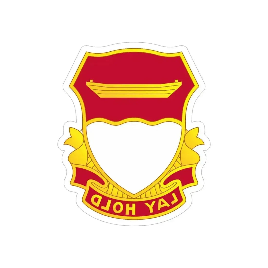 87 Engineer Battalion (U.S. Army) REVERSE PRINT Transparent Die-Cut STICKER 5 Inch Die-Cut Transparent - The Sticker Space