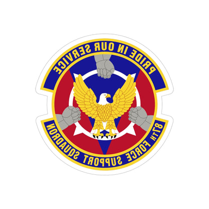 87 Force Support Squadron AMC (U.S. Air Force) REVERSE PRINT Transparent STICKER-4 Inch-The Sticker Space