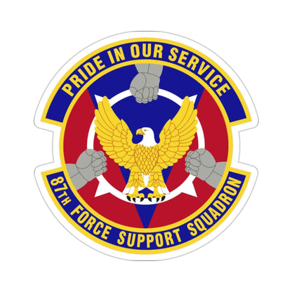 87 Force Support Squadron AMC (U.S. Air Force) STICKER Vinyl Die-Cut Decal-2 Inch-The Sticker Space