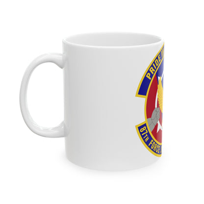 87 Force Support Squadron AMC (U.S. Air Force) White Coffee Mug-The Sticker Space