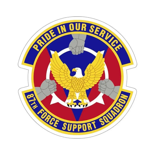 87 Force Support Squadron AMC (U.S. Air Force) STICKER Vinyl Die-Cut Decal 6 Inch - The Sticker Space