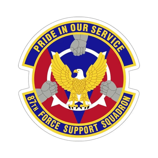 87 Force Support Squadron AMC (U.S. Air Force) STICKER Vinyl Die-Cut Decal 6 Inch - The Sticker Space