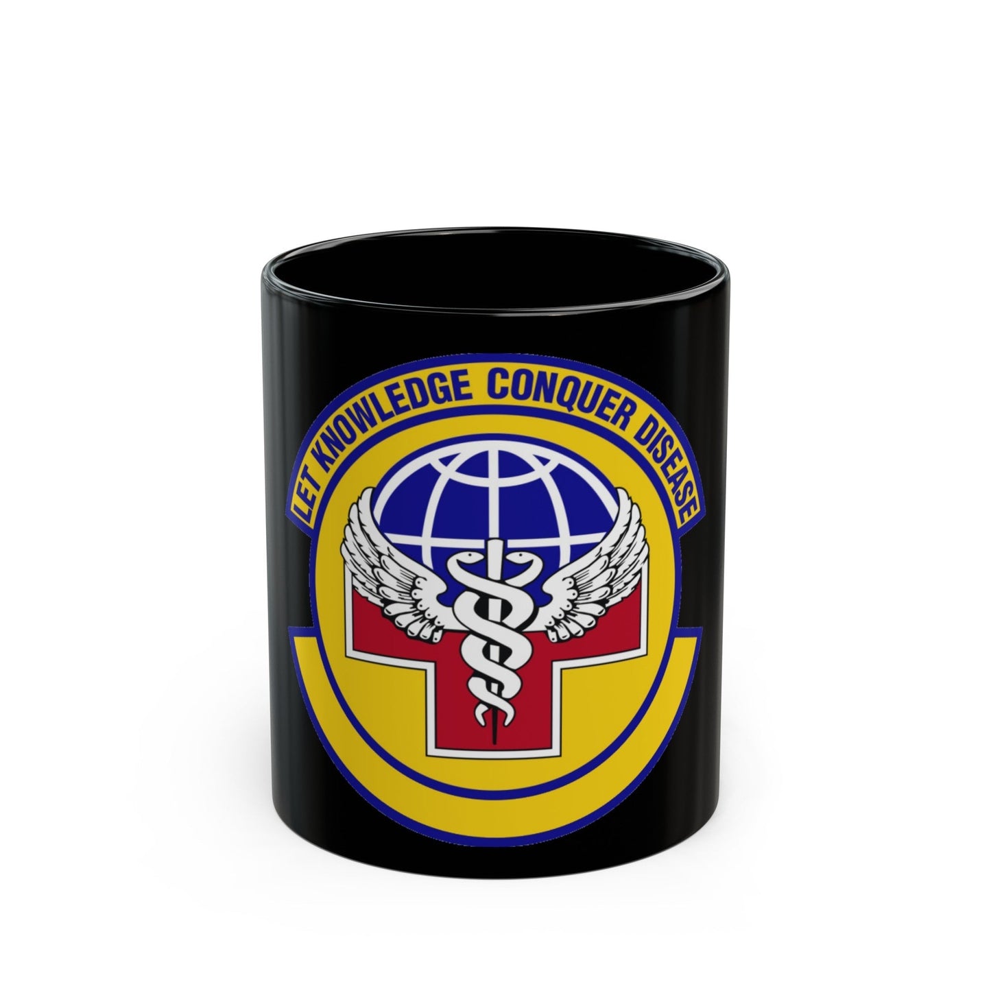 87 Healthcare Operations Squadron AMC (U.S. Air Force) Black Coffee Mug-11oz-The Sticker Space