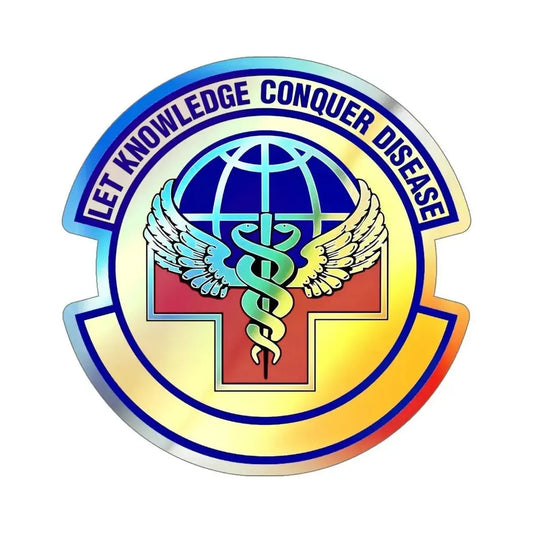 87 Healthcare Operations Squadron AMC (U.S. Air Force) Holographic STICKER Die-Cut Vinyl Decal 6 Inch Holographic - The Sticker Space