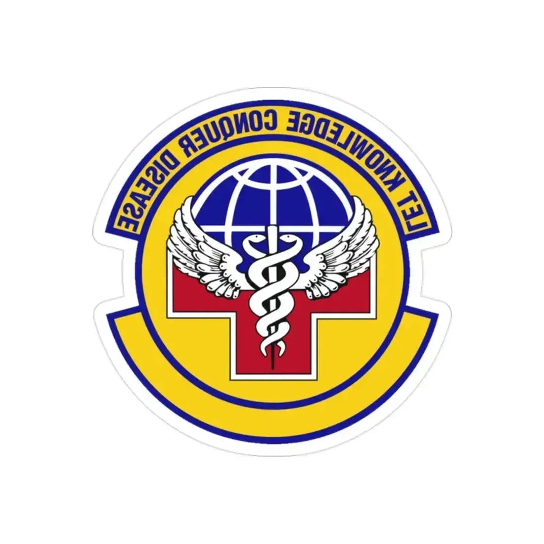 87 Healthcare Operations Squadron AMC (U.S. Air Force) REVERSE PRINT Transparent Die-Cut STICKER 2 Inch Die-Cut Transparent - The Sticker Space