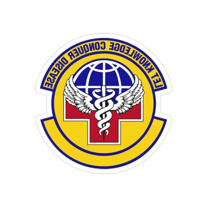 87 Healthcare Operations Squadron AMC (U.S. Air Force) REVERSE PRINT Transparent Die-Cut STICKER 2 Inch Die-Cut Transparent - The Sticker Space