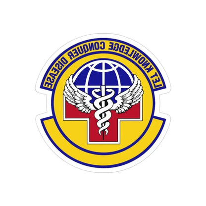 87 Healthcare Operations Squadron AMC (U.S. Air Force) REVERSE PRINT Transparent Die-Cut STICKER 3 Inch Die-Cut Transparent - The Sticker Space