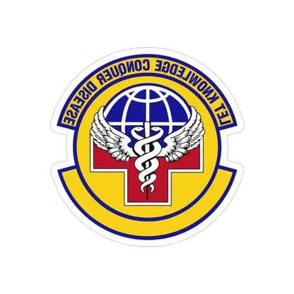 87 Healthcare Operations Squadron AMC (U.S. Air Force) REVERSE PRINT Transparent Die-Cut STICKER 4 Inch Die-Cut Transparent - The Sticker Space