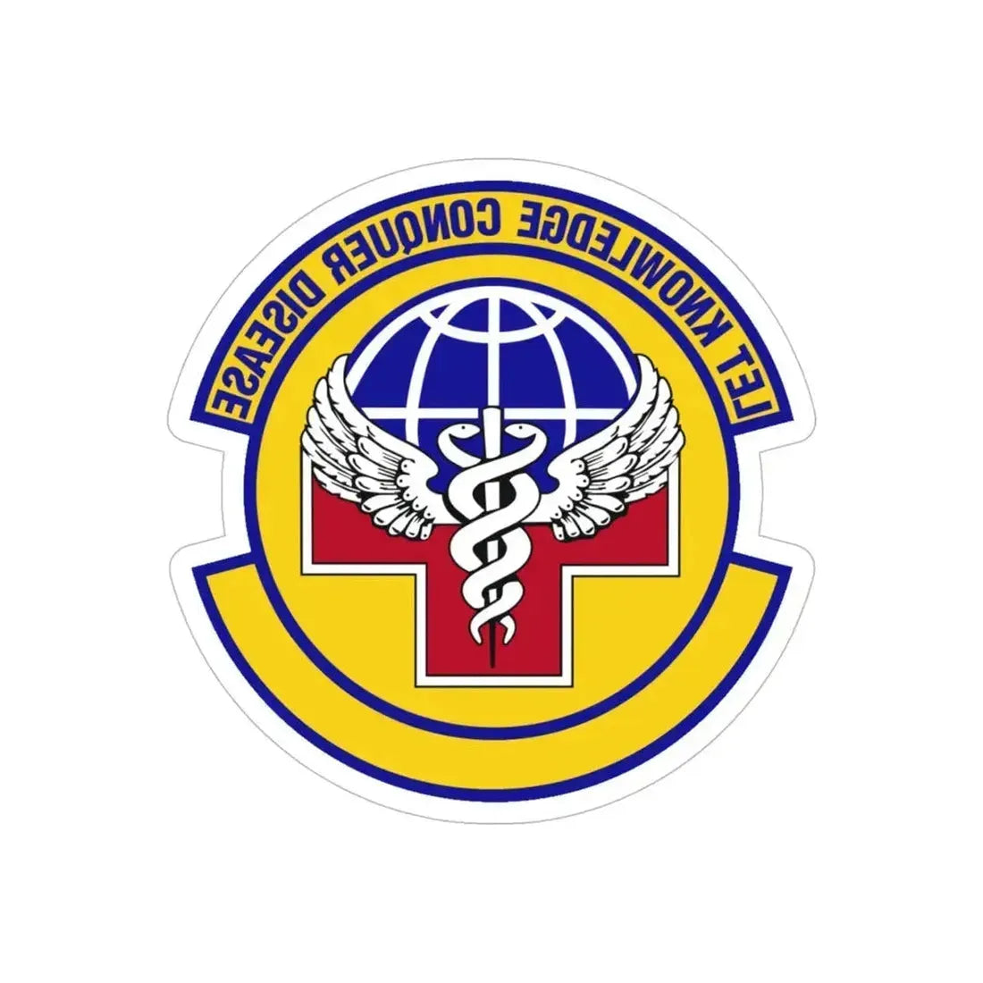 87 Healthcare Operations Squadron AMC (U.S. Air Force) REVERSE PRINT Transparent Die-Cut STICKER 6 Inch Die-Cut Transparent - The Sticker Space