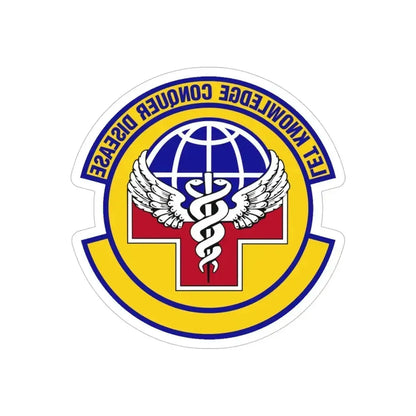 87 Healthcare Operations Squadron AMC (U.S. Air Force) REVERSE PRINT Transparent Die-Cut STICKER 6 Inch Die-Cut Transparent - The Sticker Space