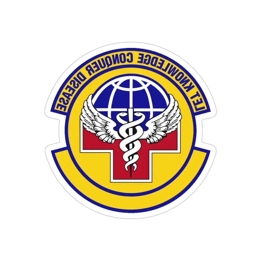 87 Healthcare Operations Squadron AMC (U.S. Air Force) REVERSE PRINT Transparent Die-Cut STICKER - The Sticker Space