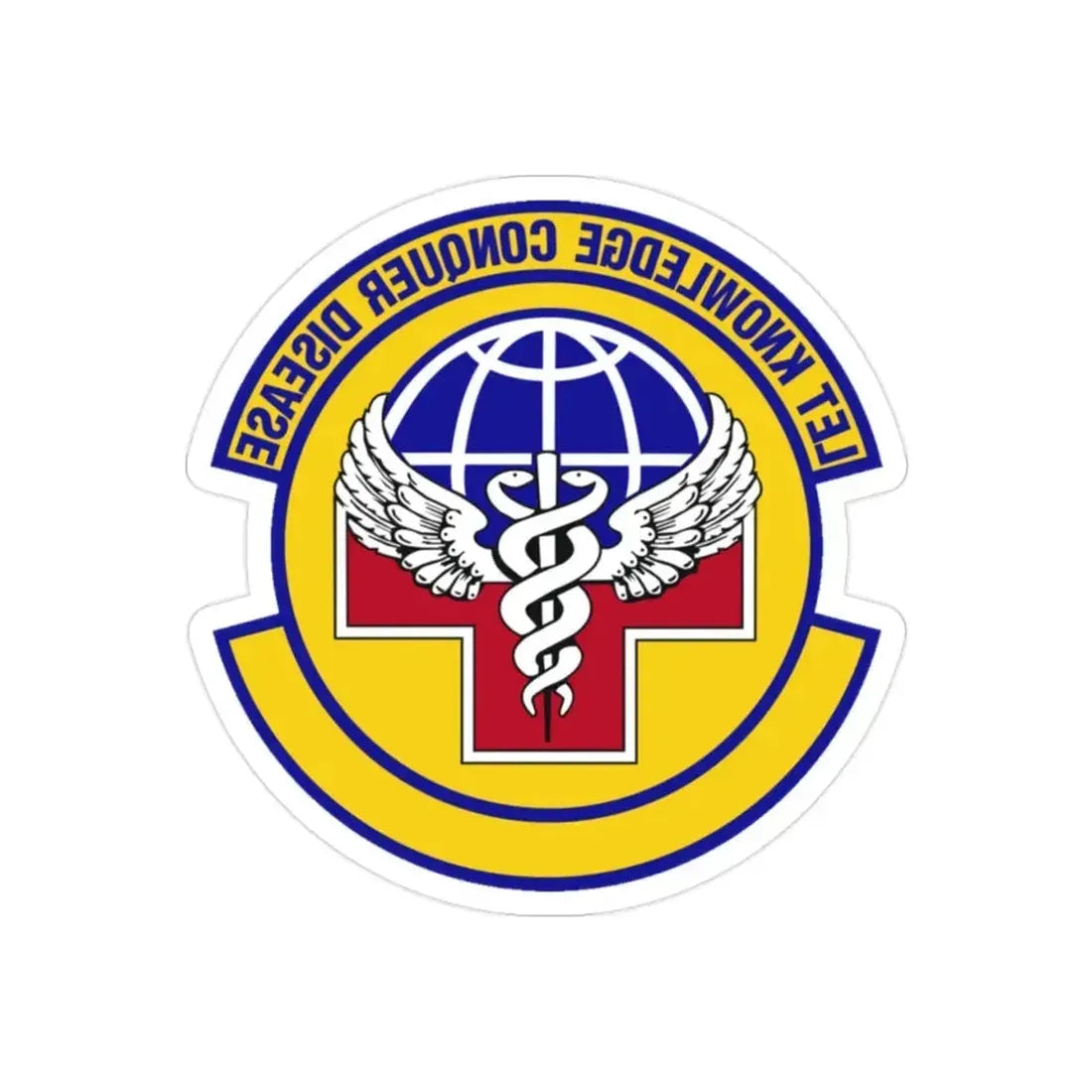 87 Healthcare Operations Squadron AMC (U.S. Air Force) REVERSE PRINT Transparent Die-Cut STICKER - The Sticker Space