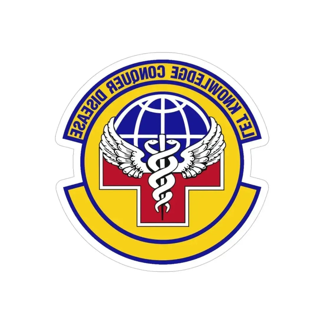 87 Healthcare Operations Squadron AMC (U.S. Air Force) REVERSE PRINT Transparent Die-Cut STICKER - The Sticker Space